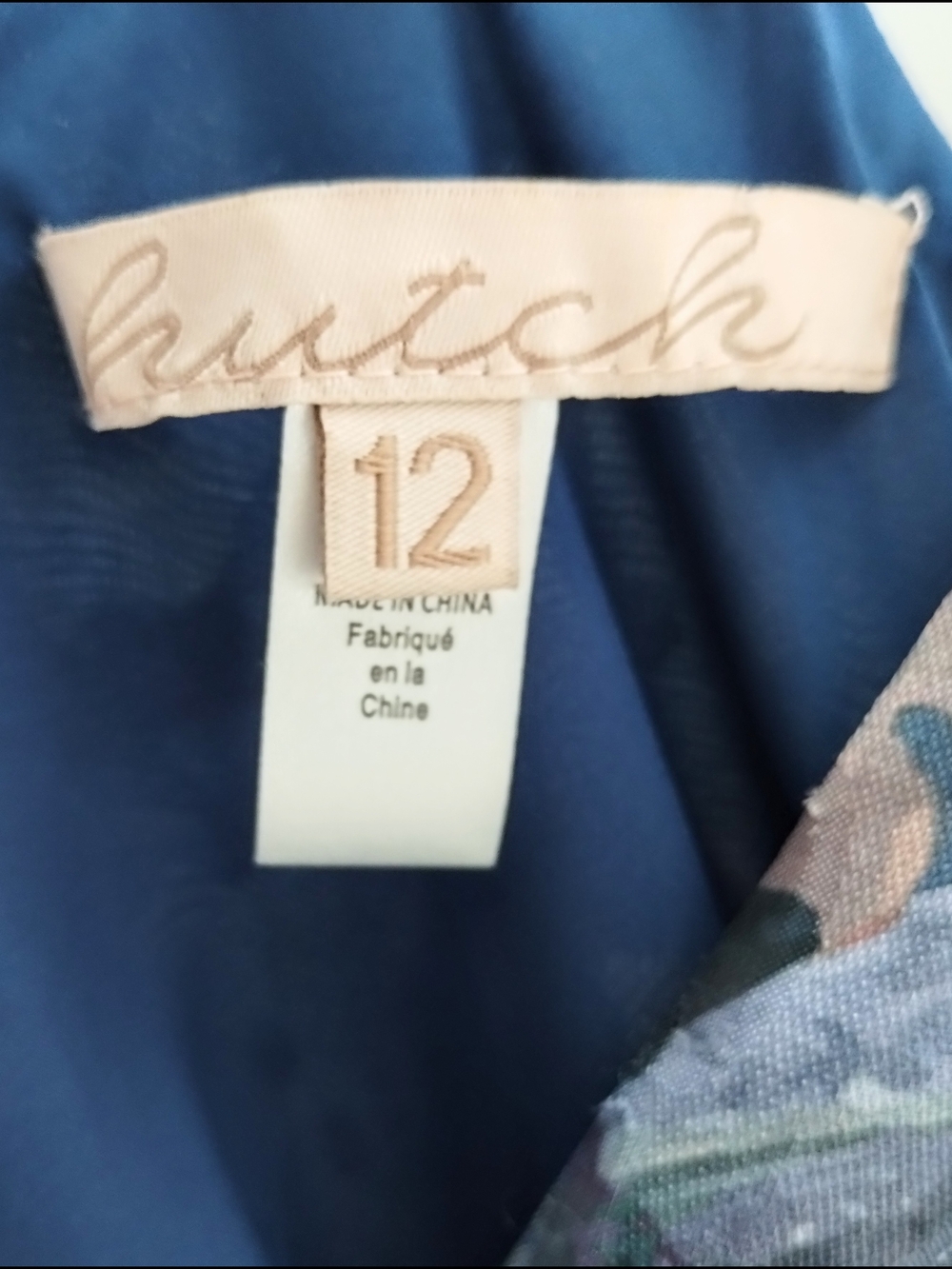 Anthropologie Hutch Floral Ruffle Midi Dress Blue Chiffon Empire Waist - Picture 11 of 13